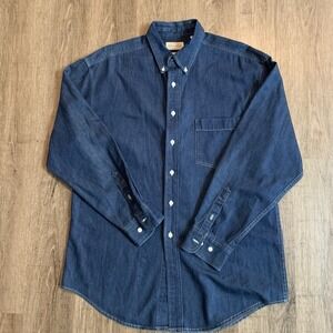 St. Johns Bay Mens Ringspun Denim Shirt M/L (see Measurements)